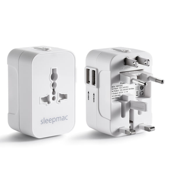 Sleepmac Universal Travel Adapter; 200+ Countries