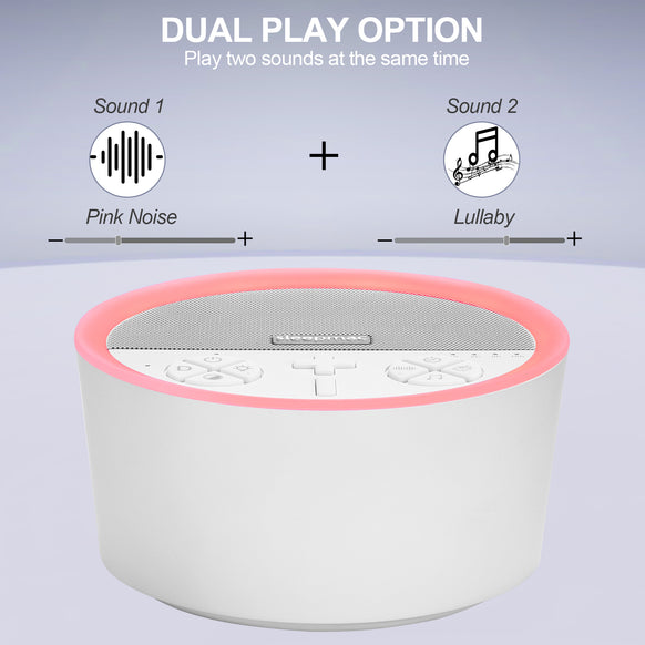 Sleepmac™ DualPlay Pink Noise Machine & Night Light