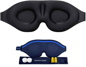 Open image in slideshow, Glow-In-Dark 3D Luxury Eye Mask, 100% Blackout Sleep Mask, Zero Eye Pressure
