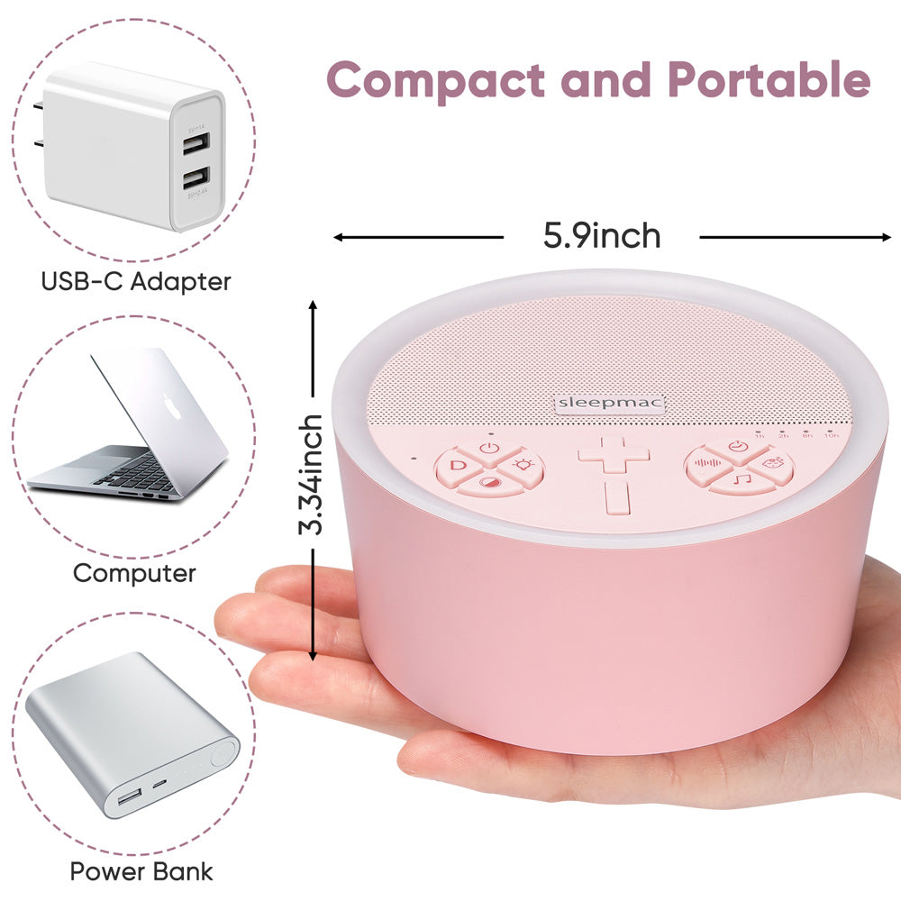 Sleepmac™ DualPlay Pink Noise Machine & Night Light